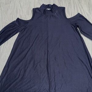 Evening blue cold shoulder blouse size M